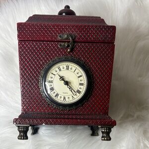 Home Interiors Burgundy and Black Wall Clock